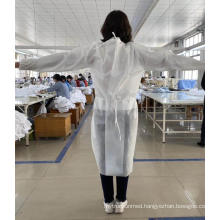 Hot Sale TUV Ce & FDA Disposable Medical Isolation Gown in Stock for Hospital 25g/45g Disposable Gowns